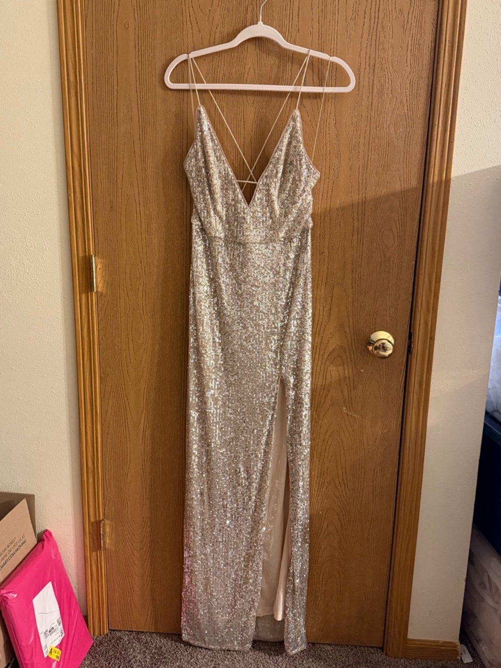 Aidan by Aidan Mattox Blush Pink Evening Dress